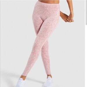 Gymshark Fleur Textured Leggings in Pink